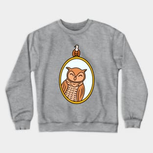 Happy owl cartoon style Crewneck Sweatshirt